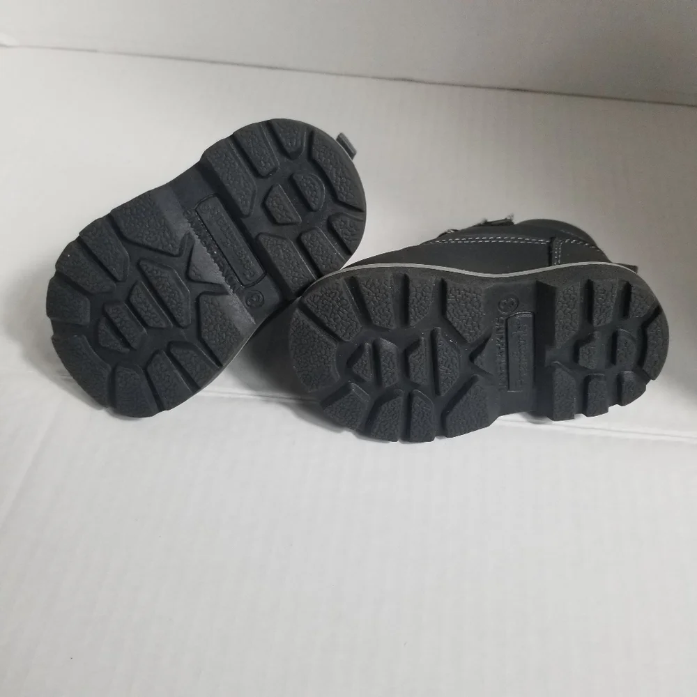 GARANIMALS BABY BOOTS BLACK WITH VELCRO SIZE 3 IN EXCELLENT CONDITION